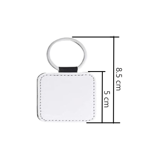 Personalizza: portachiavi quadrato in pelle PU 5x5 cm