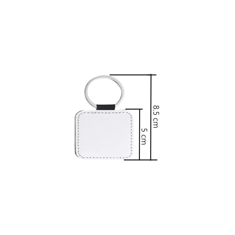 Personalizza: portachiavi quadrato in pelle PU 5x5 cm