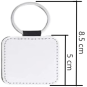 Personalizza: portachiavi quadrato in pelle PU 5x5 cm