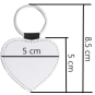 Personalizza: portachiavi cuore in pelle PU 5x5 cm