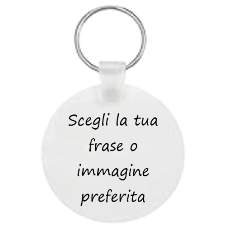 Personalizza: portachiavi cerchio in fibra di legno 5x5 cm
