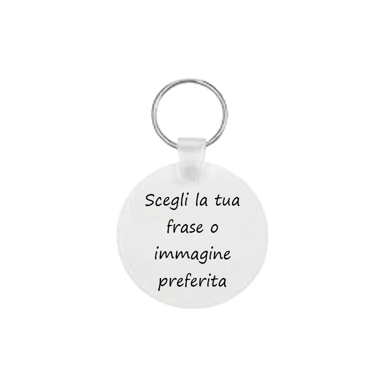 Personalizza: portachiavi cerchio in fibra di legno 5x5 cm