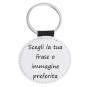 Personalizza: portachiavi cerchio in pelle PU 5x5 cm