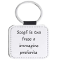 Personalizza: portachiavi quadrato in pelle PU 5x5 cm