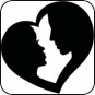 Magnete: Cuore uomo e donna nero