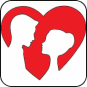 Magnete: Cuore uomo e donna rosso