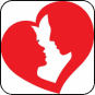 Magnete: Cuore uomo e donna rosso 1