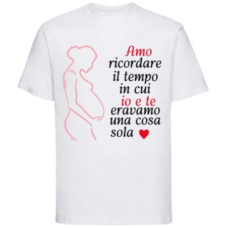 Maglietta: amo ricordare il tempo in cui io e te eravamo una cosa sola (bianca - femmina)
