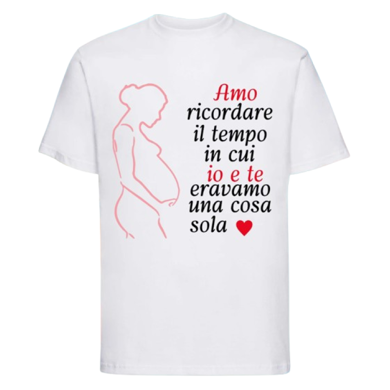 Maglietta: amo ricordare il tempo in cui io e te eravamo una cosa sola (bianca - femmina)