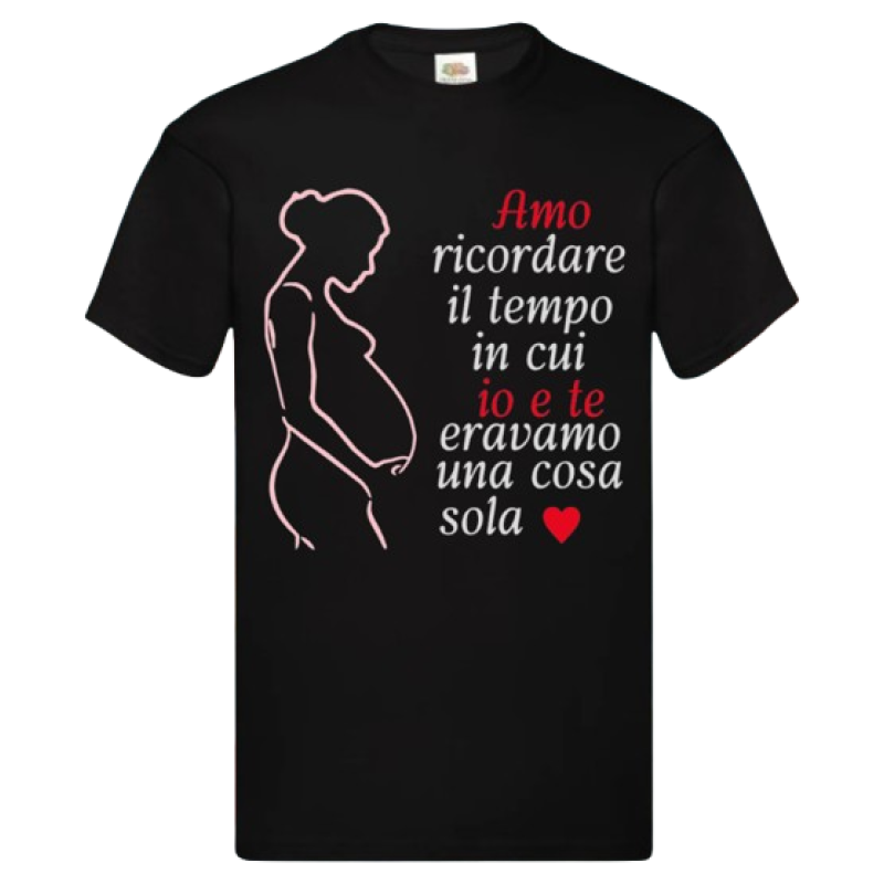 Maglietta: amo ricordare il tempo in cui io e te eravamo una cosa sola (nera - femmina)