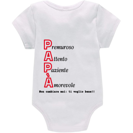 Body: papà premuroso attento paziente amorevole. non cambiare mai: ti voglio bene!!