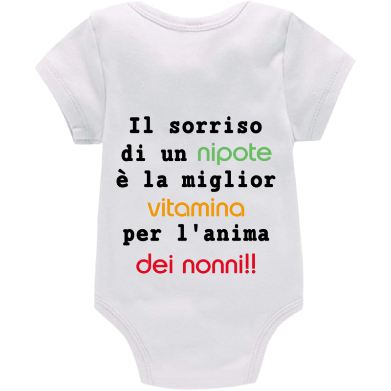 Body: il sorriso di un nipote è la miglior vitamina per l'anima dei nonni!! (colorato)