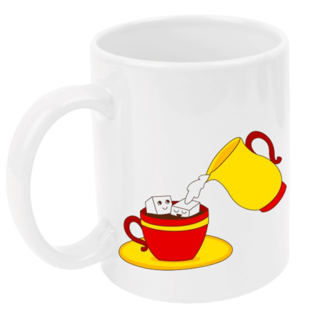 Tazza: tazza di caffelatte con lattiera