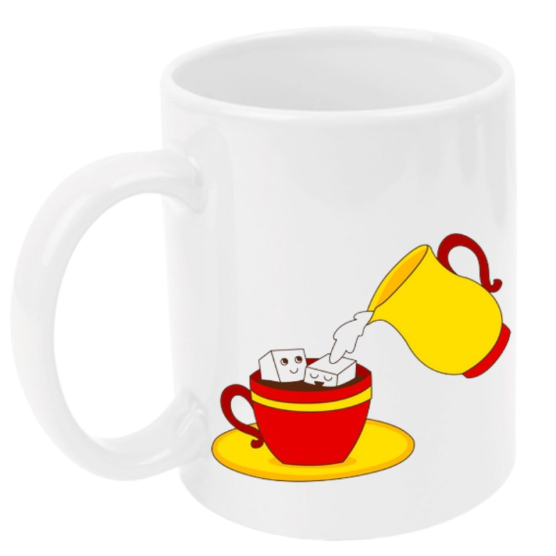 Tazza: tazza di caffelatte con lattiera