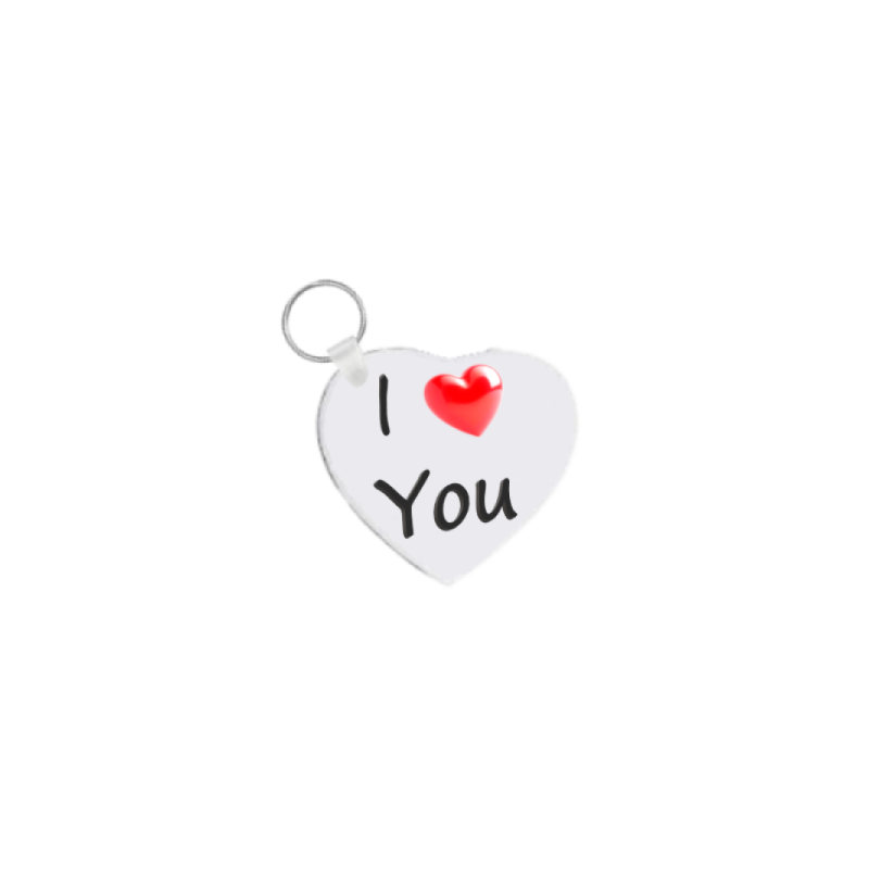 Portachiavi in legno: I ❤️ You